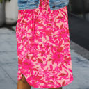 XL Floral Pink Abstract Patterned Delaney Weekend Skirt