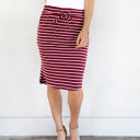 Medium Dark Red Stripe Sofie Weekend Skirt