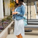 Large Gray Watercolor Weekend Skirt