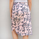 Pink Large Cheetah Print Tie Waist Weekend Skirt