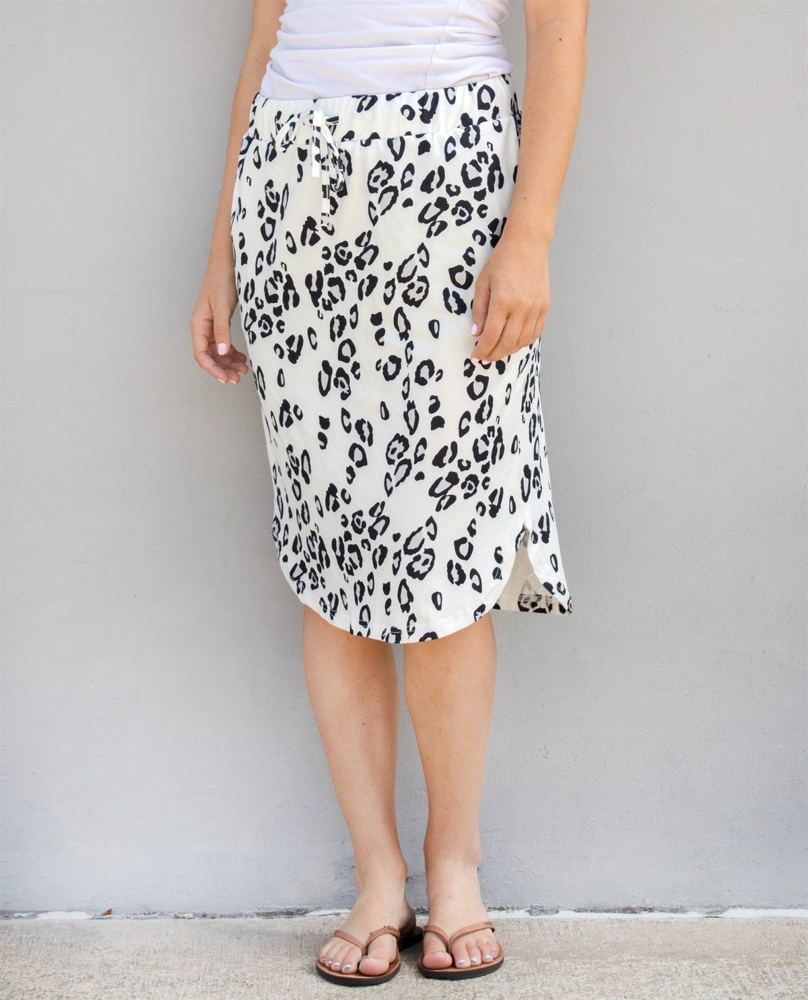 Cheetah Print Tie Waist Weekend Skirt