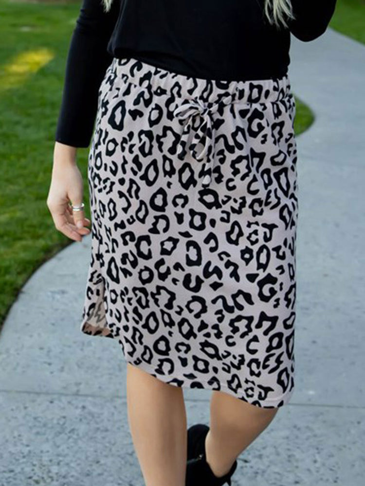 Leopard Print Weekend Skirt