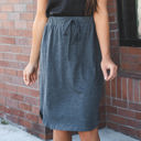 Charcoal 1X Colorful Tie Waist Weekend Skirt