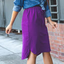 Purple 1X Colorful Tie Waist Weekend Skirt