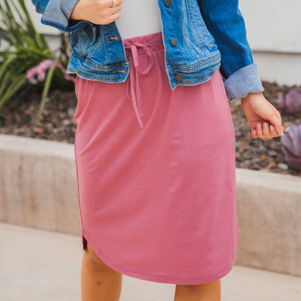 Spring Solid Weekend Skirt