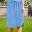 Dusty Blue Large Spring Solid Weekend Skirt