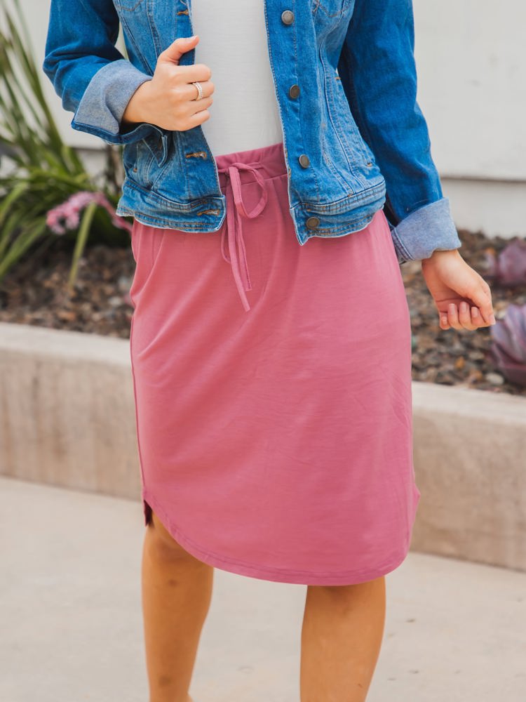 Spring Solid Weekend Skirt