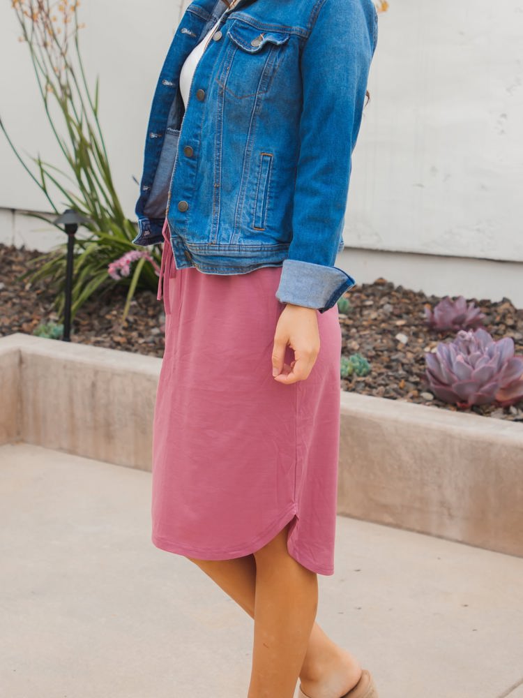 Spring Solid Weekend Skirt