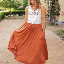 Orange Large The Olive Pocket Skirt