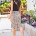 Small Brown Cheetah Large Patterned Knee Length Pocket Alexis Skirt