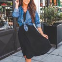 Black Small Solid Laura Skirt