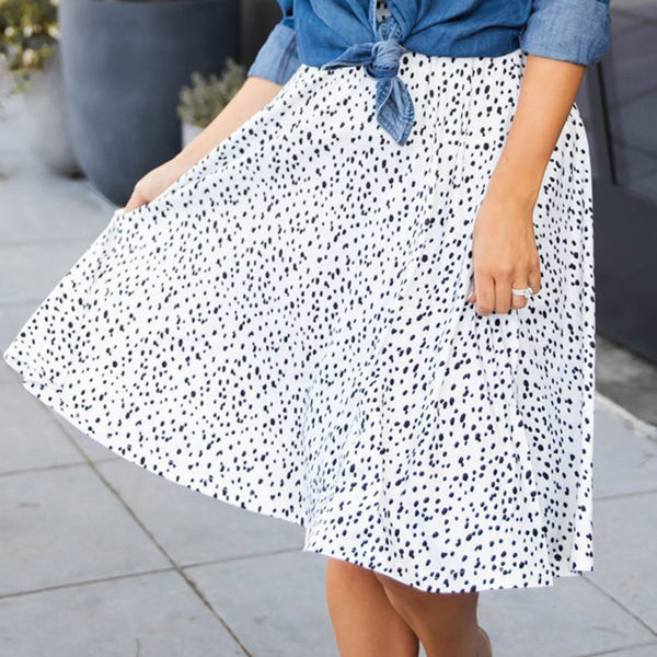 White Dot Pattern Laura Skirt