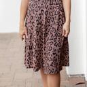 Brown Leopard Large Animal Print Laura Skirt