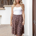 Brown Leopard Large Animal Print Laura Skirt