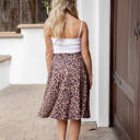 Brown Leopard Medium Animal Print Laura Skirt