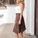 Dark Brown Cheetah Large Animal Print Laura Skirt