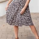 Taupe Leopard Large Animal Print Laura Skirt