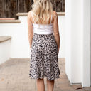 Taupe Leopard Large Animal Print Laura Skirt