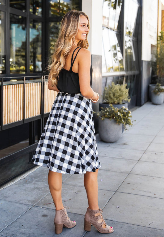 Plaid Print Laura Skirt