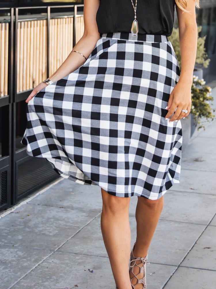 Plaid Print Laura Skirt