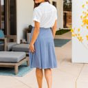 Navy Large Patterned Laura Skirt