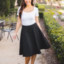 Black Large Quilted Laura Skirt