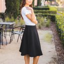 Black Large Quilted Laura Skirt