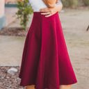 Dark Red Medium Quilted Laura Skirt