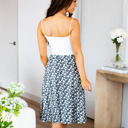 Black Large Floral Silhouette Laura Skirt