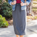 Charcoal Large Midi Length Sonny Pencil Skirt