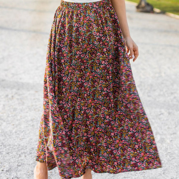 Lovely Floral Maxi Skirt