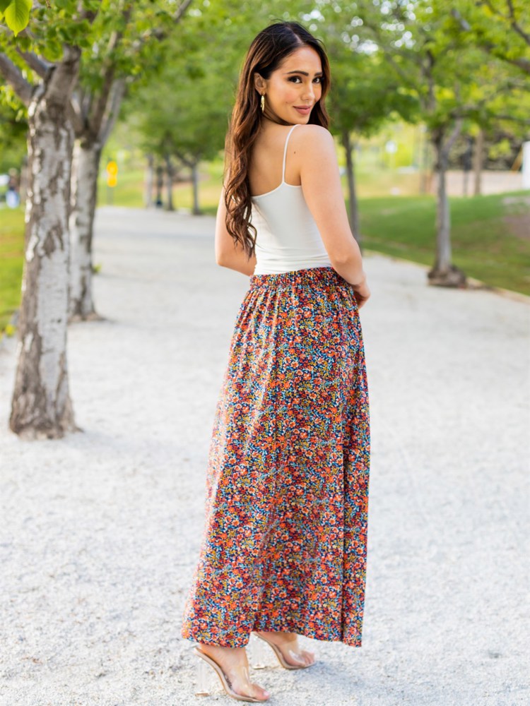 Lovely Floral Maxi Skirt