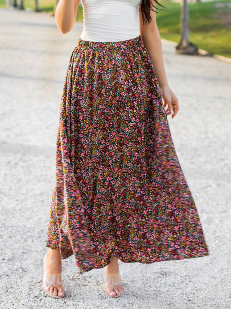 Lovely Floral Maxi Skirt