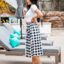 Black Plaid Large Huntley Pocket Skirt