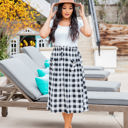 Black Plaid Large Huntley Pocket Skirt