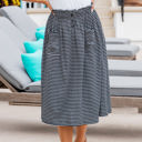 Black Stripe Medium Huntley Pocket Skirt