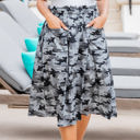 Gray Camo Large Huntley Pocket Skirt