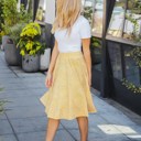 Yellow Floral Large Cori A-line Skirt