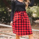  Plaid Eden Tie Belt Skirt