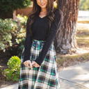  Plaid Eden Tie Belt Skirt