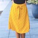 Yellow Large Tie Belt Polka Dot Eden Skirt