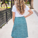 Blue Floral Large Knee Length A-line Madelyn Skirt