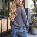 Large Gray Long Sleeve Anne Top