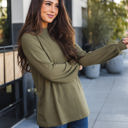 Large Olive Long Sleeve Anne Top