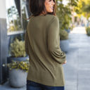 Large Olive Long Sleeve Anne Top