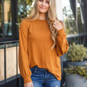 Large Orange Long Sleeve Anne Top