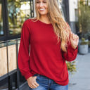 Medium Red Long Sleeve Anne Top