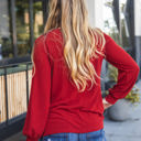 Medium Red Long Sleeve Anne Top