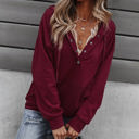 Large Dark Red Quilted Pocket Hoodie