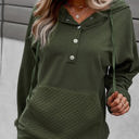 Large Green Quilted Pocket Hoodie